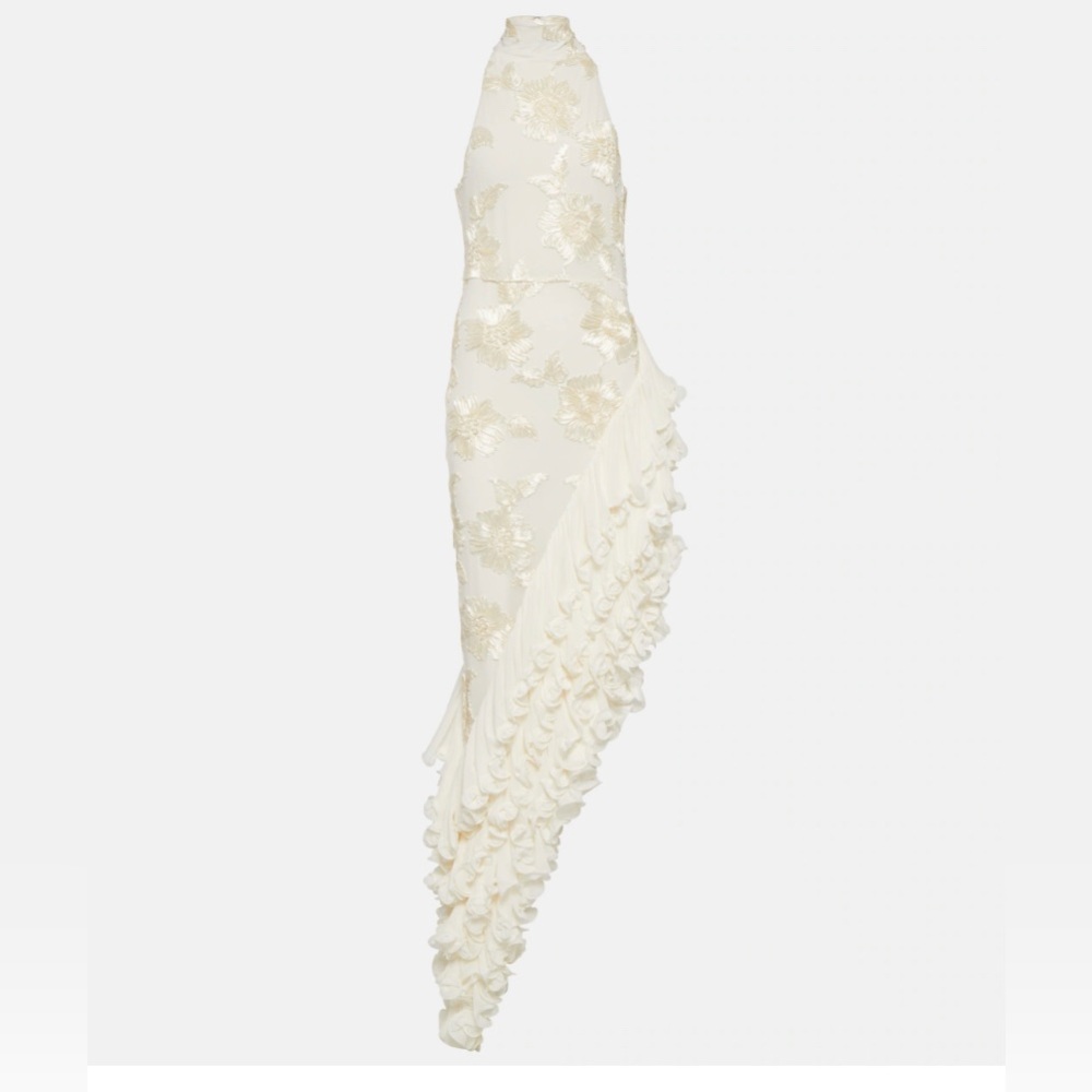 Rotate birger Christensen - asymmetric appliqué dress